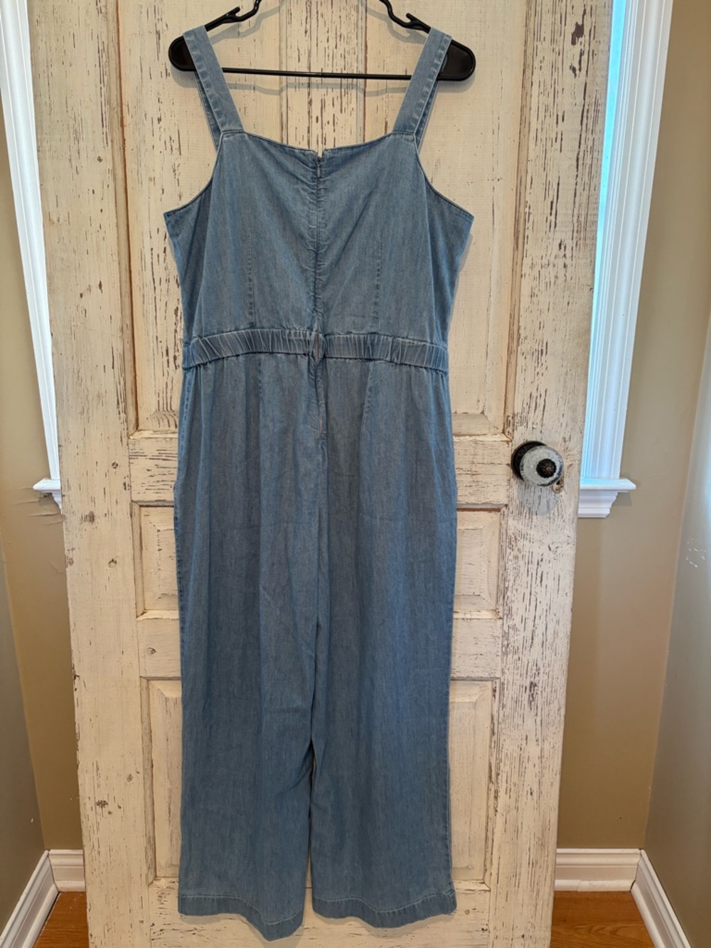 Loft Denim Square Neck Jumpsuit - Picture 3 of 4